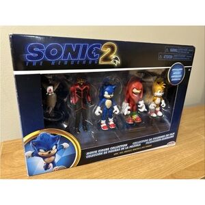 Jakks Pacific Sonic the Hedgehog 2 Movie Figure Collection, 5 Action Figures Set